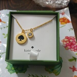 Kate Spade Gold Charm Necklace New In Box